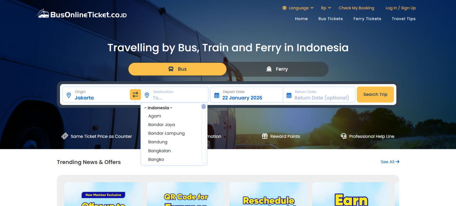 How to Book BusOnline Ticket - Search Trip