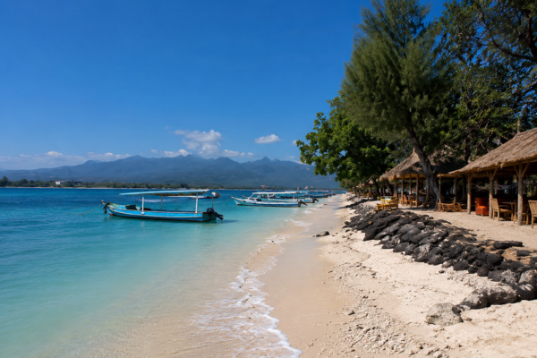 Beach view on Gili Air, Indonesia