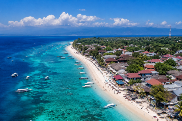 Gili Trawangan beach area for solo travelers