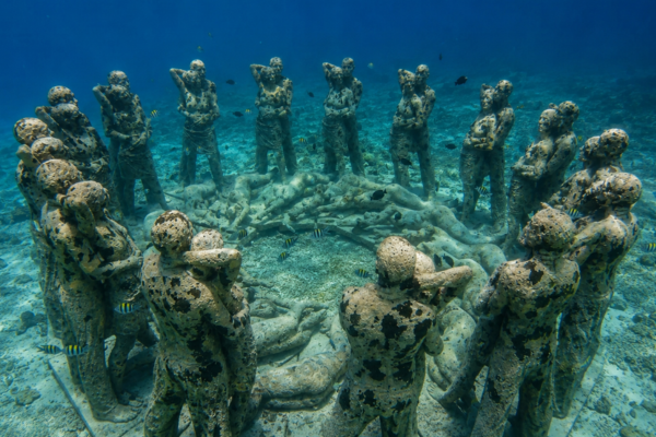 Underwater statues near Gili Meno, Indonesia