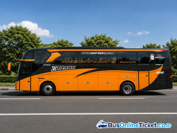 Bus 27 Trans untuk perjalanan antarkota Jakarta, Surabaya, Malang, Bandung dan Bali