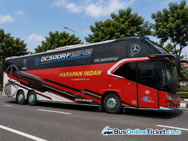 Bus Harapan Indah untuk perjalanan Medan dan Aceh