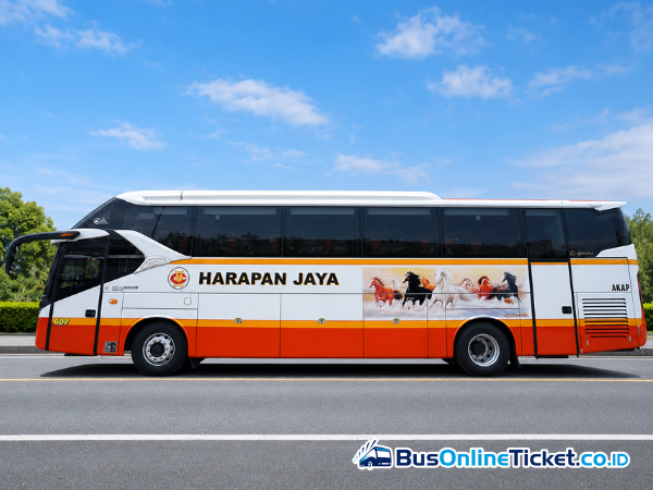 PO Harapan Jaya intercity bus in Indonesia